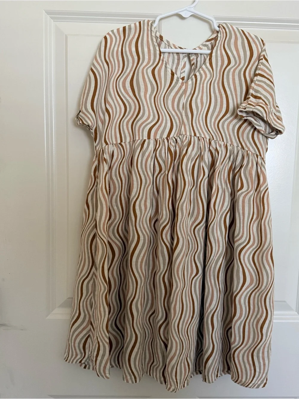 poshmark linen dress Linen cotton blend dress, Saks Fifth Avenue bubble hem A-line dress
